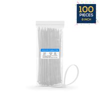 Zip Ties Nylon Vettora Cable Tie, | Usable For Different Purposes For Indoor And Outdoor, Heavy Duty | Available In Two Colors Black And White With Different Sizes (8 Inches, White 100 Packs)