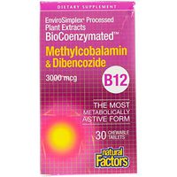 BioCoenzymated Methylcobalamin & Dibencozide 3,000 mcg Natural Factors 30 Tabs