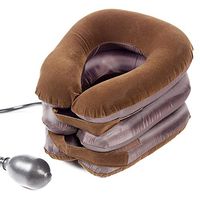 JKABNSDF Cervical Traction Neck Head Hammock Leather Stretcher Pain Relief Neck Massager Relax Cervical Cushion Neck Traction Device,B