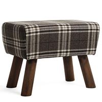Living room footstool lazy sofa Yoga stool Solid wood shoe bench Sofa stool Small stool Shoe bench Multipurpose cotton cloth Versatile and versatile Solid wood stool Bath & Shower Aids
