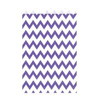 100CT Large Chevron Purple Biodegradable, Food Safe Ink & Paper Cookie Bag, Eco-Friendly Favor Bag, Treat Bag (Chevron Large, Purple)