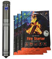 Instafire Cross-Fire Dual-Arc Plasma Lighter - Includes Instafire Fire Starter Pack of 3