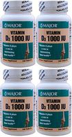 Vitamin D3 as Cholecalciferol 1000 IU Vitamin D Supplement 100 Tablets per Bottle PACK of 4 Total 400 Tablets