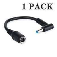 Tip Adapter for HP Connector Converter 7.4x5.0mm to 4.5x3.0mm for HP Stream Spectre Pavilion Envy Elitebook Split Chromebook; DC Dongle for HP Notebook Adapter Replacement Power Cord (1PACK)