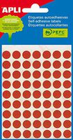 Apli 8mm Diameter Mini Label - Red (Pack of 288)