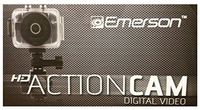 Emerson EVC355DG Black HD Sports Action Video Camera Kit With Waterproof Case