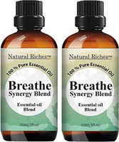 Natural Riches Breathe Essential Oil Blend - Blend Helps Relief Sinus Colds Allergy Flu Cough Congestion - Peppermint Eucalyptus from Natural Riches - (2 Pack) 30ml