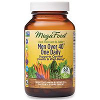 MegaFood, Men Over 40 One Daily, Daily Multivitamin and Mineral Dietary Supplement with Vitamins B, D and Zinc, Non-GMO, Vegetarian, 60 Tablets (60 Servings)