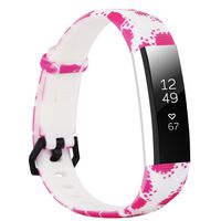 honecumi Floral Pattern Bands Compatible with Fitbit Alta/Alta hr Wristband Replacement Accessory-Exchange Watch Band for Men&Women Colorful Stripe Printing Straps