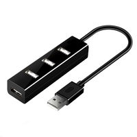 JH-Link USB 2.0 Hubs, Multiple USB Port Ultra Slim Data Hub for MacBook/iMac/USB Flash Drives/Mobile HDD, USB Splitter(Black)