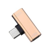 Iusun for Letv2Pro Max2 USB C 3.5mm Converter USB C Audio Cable Charger 2 in 1 Type C to Type C Jack Aux Earphone Adapter Convert Connector Lightweight Portable (Gold)