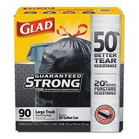 Drawstring Large Trash Bags, 30 x 33, 30gal, 1.05mil, Black, 90/Carton