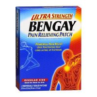 BENGAY Pain Relieving Patches Ultra Strength Regular Size 5 EA - Buy Packs and SAVE (Pack of 3)