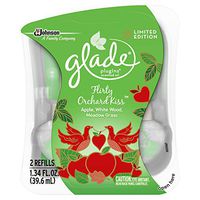 Glade PlugIns Scented Oil Air Freshener Refill, Flirty Orchard Kiss, 2 Refills, 1.34 fl oz