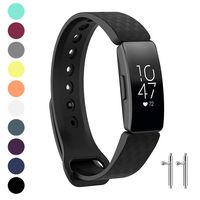 Watbro Compatible with Fitbit Inspire HR Bands/Fitbit Inspire Band, Adjustable Soft Silicone Waterproof Inspire Straps for Women Men Sports Replacement Wristband for Inspire/Inspire HR Fitness Tracker