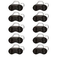 Zentto 10pcs Eye Mask Shade Cover Blindfold with Instruction of Blindfold Games Travel Sleep Aid Cover Light Guide Relax Black Cover for Sleeping-with Nose Pad