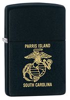 Zippo USMC Parris Island Black Matte Pocket Lighter