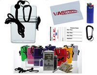 Waterproof Cigarette Case, with BIC Lighter Carabiner - CLEAR & Bonus RFID Protection! (CLEAR CASE)