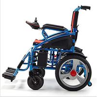 AA100 Intelligent Electric Folding Lightweight Wheelchair Safety Design Titanium Steel Body for The Elderly Disabled wheelchairs (Manual/Automatic switchable)