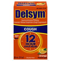 Delsym Adult Cough Suppressant Liquid, Orange Flavor, 3 oz