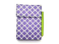 Colorful & Fun Womens Kingsize Fabric Cigarette Case with Lighter Pouch (Style 695C)