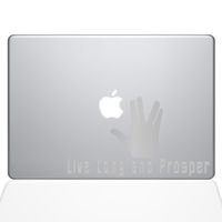 The Decal Guru Live Long and Prosper Decal Vinyl Sticker, 13" MacBook Pro (2015 & Older Models), Silver (1349-MAC-13P-S)