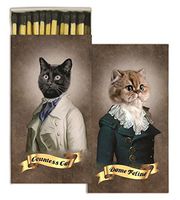 HomArt Matches - Regal Cats (Set of 24)
