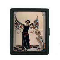 Perfection In Style Metal Cigarette Case Vintage Art Deco Design 006