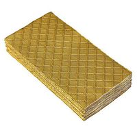 DISPOSABLE QUILTED GUEST TOWELS | European Made Linen Feel Napkins | for Upscale Wedding and Dining | 12 pc | Gold