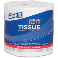 Genuine Joe Embossed Roll Bath Tissue