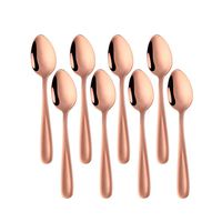 Do Buy 8 Pieces 18/10 Dessert Spoons Teaspoons Small Coffee Spoons Espresso Spoons, 5.5 Inch (Rose Gold)