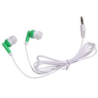 Wholesale Earbuds Bulk Headphones Individually Bagged 50 Pack For Iphone, Android, MP3 Player For Schools, Libraries, Hospitals (Green)