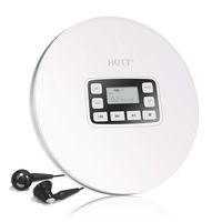 Portable CD Player,HOTT CD611 Small Walkman CD Player with Stereo Headphones USB Cable LED Display Anti-Skip Anti-Shock Personal Compact Disc Music Player (Off-White)