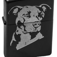 Hip Flask Plus Lighter - Black - Pitbull - Star Int. Inc Brand