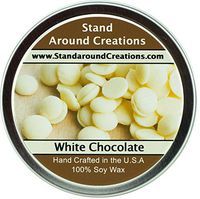 Premium 100% All Natural Soy Wax Aromatherapy Candle - 4oz Tin - White Chocolate: The aroma of creamy cocoa butter, marshmallow, meringue, white chocolate, and vanilla beans.