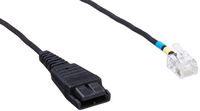 Replacement Headset Cord for Jabra QD Headset to GN8000 Series Amplifier | Coiled Cord for Jabra QD Compatible headsets ONLY
