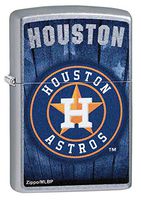Personalized Custom Message Engraved on Back MLB  Houston Astros Indoor Outdoor Windproof Zippo Lighter