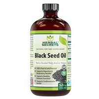 Herbal Secrets Black Seed Oil 12 Oz (Non-GMO) Natural Dietary Supplement - Supports Cardiovascular Health, Immune Function, Supports Respiratory Health