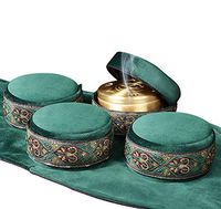 Portable Moxa Box,Smokeless Moxibustion Burner Holder Pure Copper Box for Back Waist Abdomen Pain Relieve-4 Box