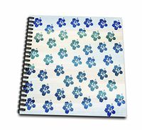 3dRose db_152097_2 Aqua Hawaiian Flowers Hibiscus Memory Book, 12 by 12-Inch