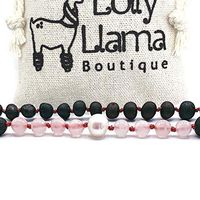 Raw Amber Necklace (Unisex) Alternative Pain Relief - Certified Genuine Baltic Amber Necklace - Rose Pearl