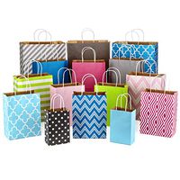 Hallmark Paper Gift Bag Assortment, Variety Pack of 15 for Birthdays, Baby Showers, Weddings, Easter, All Occasion (8" Small, 10" Medium, 12" Large, 14" Extra Large; Pink, Blue, Green, Grey)