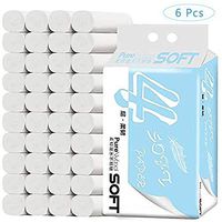 Silky Toilet Paper Soft Professional Series Premium 3-Ply Toilet Paper, Home Kitchen Toilet Tissue, Soft and Highly Absorbent for Daily Use, Safe and Healthy 6 Small Rolls- Fast delivery (White)