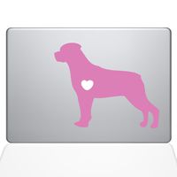 The Decal Guru I Love My Rottweiler Decal Vinyl Sticker, 13" MacBook Air, Pink (1484-MAC-13A-BG)