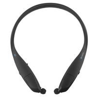 Pianogic Bluetooth Headphones Retractable Headset Wireless Neckband Headphones Earbuds V4.0 Noise Cancelling Sweatproof, Vibrate Alert with Mic - Black