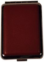 Budd Leather Framed Double Pill Box, Burgundy