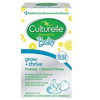 Culturelle Baby Grow + Thrive Probiotics + Vitamin D Drops - 400 IU - Helps Promote a Healthy Immune System & Develop a Healthy Digestive System .30 fl oz