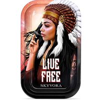 Skyvora Metal Rolling Tray - Live Free Limited Edition - 11 x 7 Medium