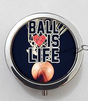 BlackKey Ball Basketball is Life 3-Compartment Decorative Pocket Gift Box Case Organizer for Pill, Color 1-1175