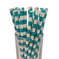 Free DHL 500 pcs Teal Blue Sailor Stripe Paper Straws Bulk, Horizonal Striped Paper Drinking Straws for Holiday Party, Wedding, Birthday, Circle Rugby Stripe Mason Jar Straws
